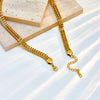 Wholesale Titanium Steel Geometric Style Clavicle Chain Necklace With Heavy Industry Hip Hop Punk Design