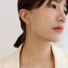 Wholesale 316L Stainless Steel Geometric Style Electroplated One Line Earring