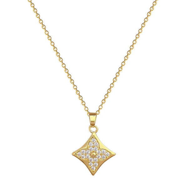 Wholesale Titanium Steel Geometric Style Electroplated Women's Necklace And Earrings Set