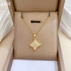 Wholesale Titanium Steel Geometric Style Electroplated Women's Necklace And Earrings Set