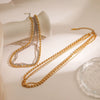 Wholesale Titanium Steel Geometric Style Necklace For Women Gold Plated