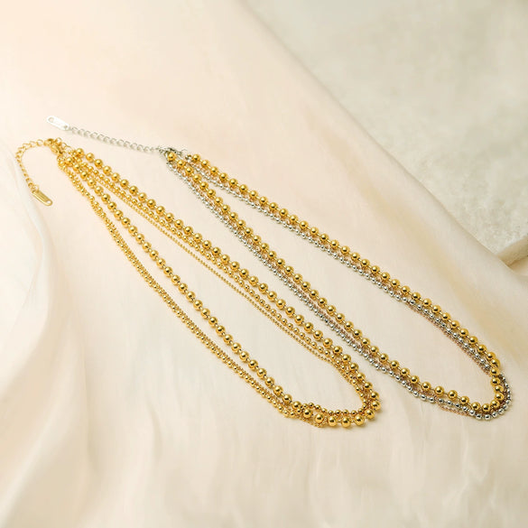 Wholesale Titanium Steel Geometric Style Necklace For Women Gold Plated