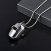 Wholesale Titanium Steel Geometric Style Welding Mask Necklace Pendant With Electroplating For Men And Women