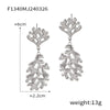 Wholesale 316L Stainless Steel Geometric Texture Electroplated Unisex Earrings
