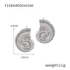 Wholesale 316L Stainless Steel Geometric Texture Electroplated Unisex Earrings