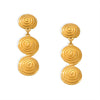 Wholesale Titanium Steel Geometric Threaded Circle Earrings With Electroplating Light Luxury Style
