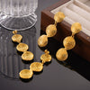 Wholesale Titanium Steel Geometric Threaded Circle Earrings With Electroplating Light Luxury Style