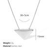 Wholesale 316L Stainless Steel Geometric Triangle Pendant Collarbone Chain Necklace With Electroplating For Women
