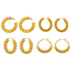 Wholesale Titanium Steel Geometric Twist Ctype Electroplated Women's Earrings