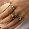 Wholesale Titanium Steel Geometric U Shape Ring With Electroplating For Women