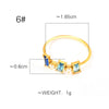 Wholesale Titanium Steel Geometric Ushape Diamond Ring For Women