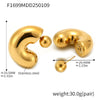Wholesale Titanium Steel Geometric Ushaped And Cshaped Electroplated Earrings For Women