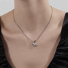 Wholesale Titanium Steel Geometric Ushaped Crescent Pendant Snake Bone Chain Necklace For Women And Men Polished Cold Style