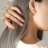 Wholesale Titanium Steel Geometric Ushaped Electroplated 18K Gold Nonfading Niche Design Earrings