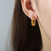 Wholesale Titanium Steel Geometric Ushaped Nonfading Earrings With Electroplating For Women