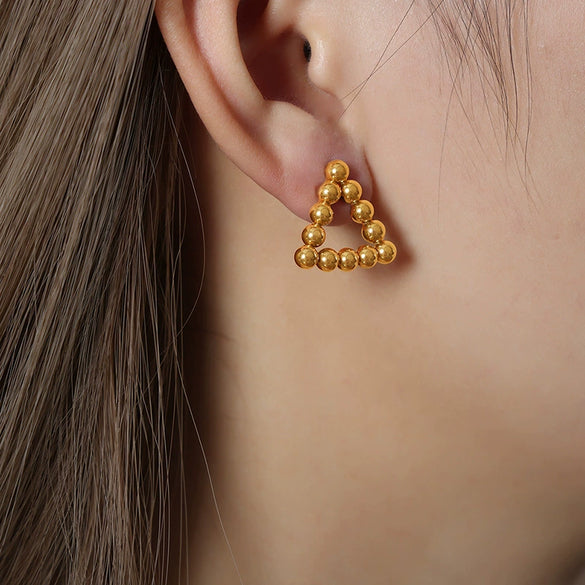 Wholesale Titanium Steel Geometric Ushaped Nonfading Earrings With Electroplating For Women