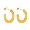 Wholesale Titanium Steel Geometric Ushaped Retro Modern Exaggerated Fadefree Electroplated Women's Earrings