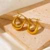 Wholesale Titanium Steel Geometric Vacuum Furnace Electroplating Earrings For Women