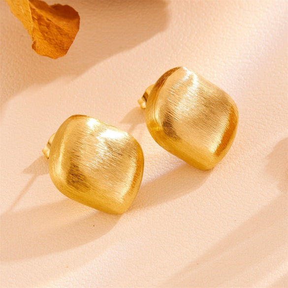 Wholesale Titanium Steel Geometric Water Drop Earrings Retro Style