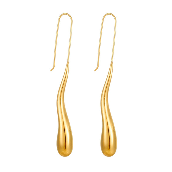 Wholesale Titanium Steel Geometric Water Drop Earrings Retro Style
