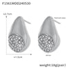 Wholesale 316L Stainless Steel Geometric Water Drop Shape Diamond Design Gold Plated Women's Earrings