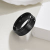 Wholesale Titanium Steel Geometric Wedding Ring For Men And Women With Electroplating Treatment Simple And Elegant Style