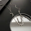 Wholesale Titanium Steel Geometric Women's Double Layer Stacked Clavicle Necklace With Electroplating Design
