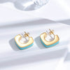 Wholesale Titanium Steel Geometric Women's Earrings With Electroplating Light Luxury Simple Temperament All Match High End Sense