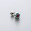 Wholesale Titanium Steel Geometric Women's Little Fresh Style Ear Nails With Zirconia