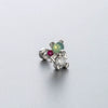 Wholesale Titanium Steel Geometric Women's Little Fresh Style Ear Nails With Zirconia