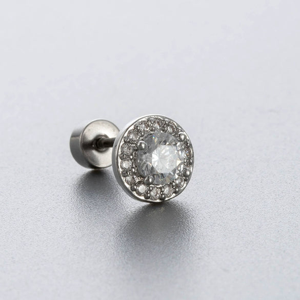 Wholesale Titanium Steel Geometric Zircon Earrings For Women