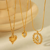 Wholesale Titanium Steel Geometric Zircon Necklace For Women