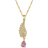 Wholesale Titanium Steel Geometric Zircon Pendant Necklace For Women