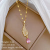 Wholesale Titanium Steel Geometric Zircon Pendant Necklace For Women