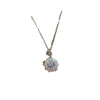 Wholesale Titanium Steel Geometric Zircon Pendant Necklace With Cartoon Style And Electroplating Process