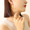 Wholesale 316L Stainless Steel Gold Plated Electroplated Geometric Earrings For Women