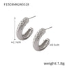 Wholesale Titanium Steel Gold Plated Geometric Cshaped Earrings For Women