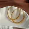 Wholesale 316L Stainless Steel Gold Plated Geometric Hollow Big Circle Earrings For Women