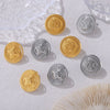 Wholesale 316L Stainless Steel Gold Plated Geometric Pattern Earrings For Women With Simple Personality Style