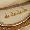 Wholesale 316L Stainless Steel Gold Plated Geometric Round Steel Ball Earrings For Women