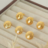 Wholesale 316L Stainless Steel Gold Plated Geometric Round Water Ripple Earrings For Women