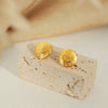 Wholesale 316L Stainless Steel Gold Plated Geometric Round Water Ripple Earrings For Women