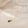 Wholesale 316L Stainless Steel Gold Plated Geometric Square Pendant Necklace For Women Simple Style