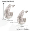 Wholesale 316L Stainless Steel Gold Plated Geometric Water Drop Shape Earrings For Women