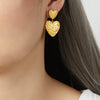Wholesale 316L Stainless Steel Gold Plated Love Star Pendant Earrings Jewelry With Electroplating Treatment Heart And Star Patterns For Women