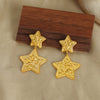 Wholesale 316L Stainless Steel Gold Plated Love Star Pendant Earrings Jewelry With Electroplating Treatment Heart And Star Patterns For Women