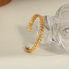 Wholesale 316L Stainless Steel Gold Plated Wheat Ear Shape Open Bracelet Jewelry With Niche Design And Plant Flower Style