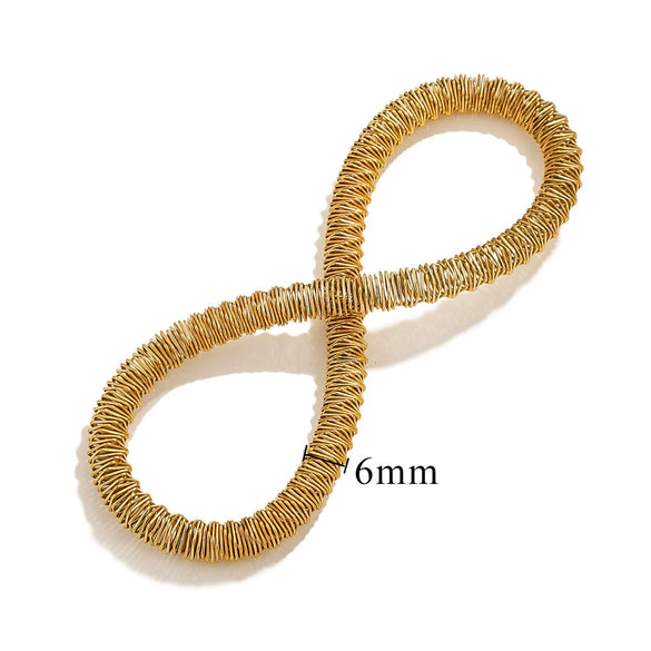 Wholesale Titanium Steel Gold Plated Wire Mesh Cshaped Adjustable Stainless Steel Bracelet For Men And Women