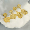 Wholesale Titanium Steel Golden Earrings High Sense Geometric Design Electroplated For Women