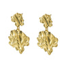 Wholesale Titanium Steel Golden Earrings High Sense Geometric Design Electroplated For Women